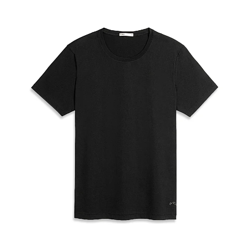 Unmissable Offer Village Crew Neck Tee Black