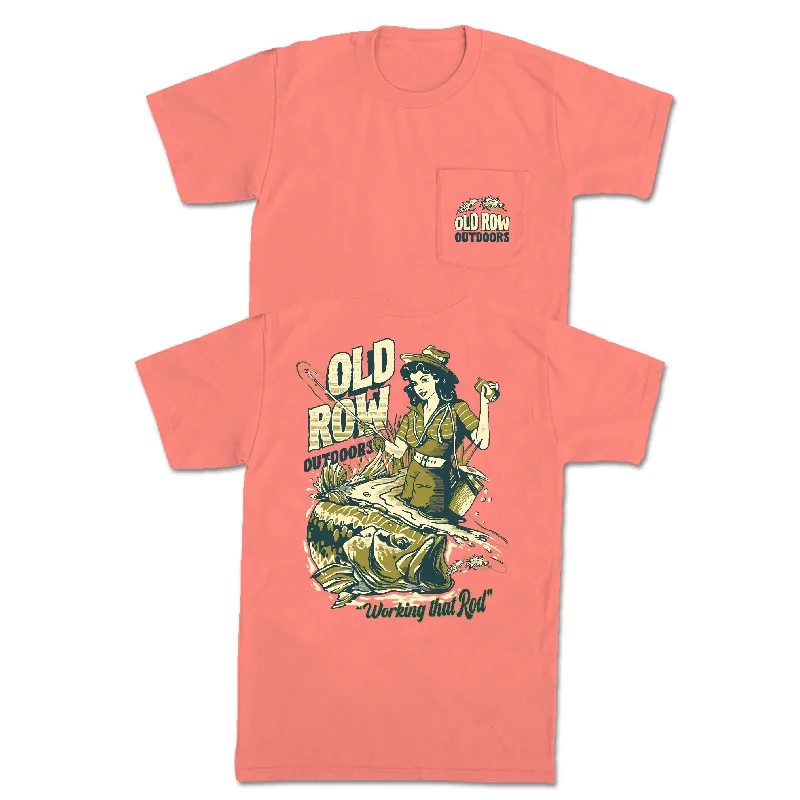 Weekend Wonders Await! Old Row Outdoors Bass Girl Pocket Tee