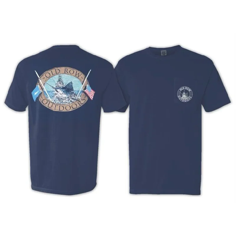 Unwind with Weekend Discounts Old Row Outdoors Marlin Badge Pocket Tee