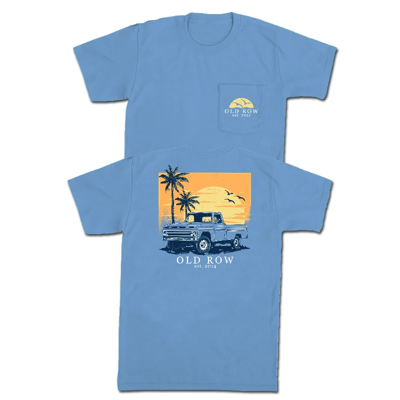Markdowns Old Row Outdoors Sunset Truck Pocket Tee
