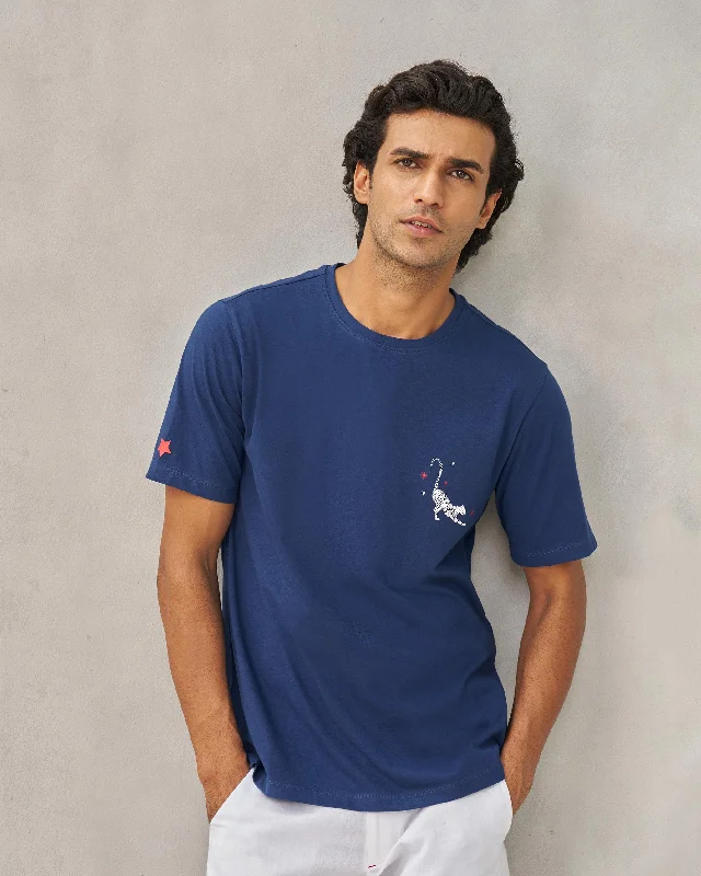 Unmissable Offer Party Cheetah T-shirt - Navy