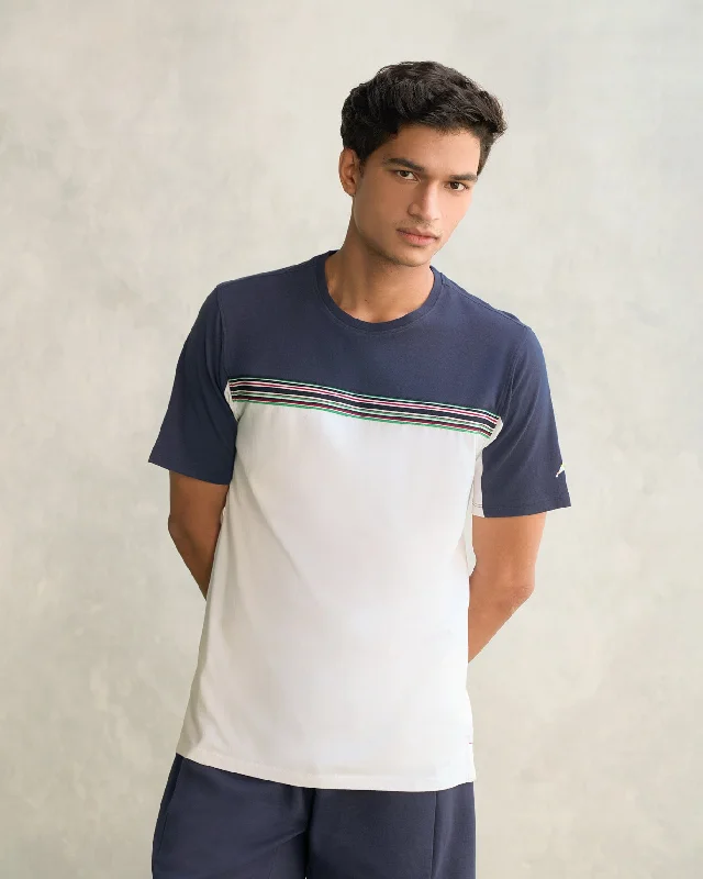 Weekend Offers That Sizzle Rally Crew Neck T-shirt - Navy & White