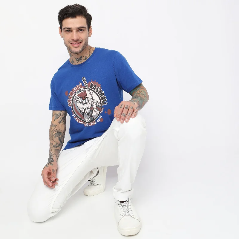 Weekend Discounts to Snag Regular Fit Graphic T-Shirt