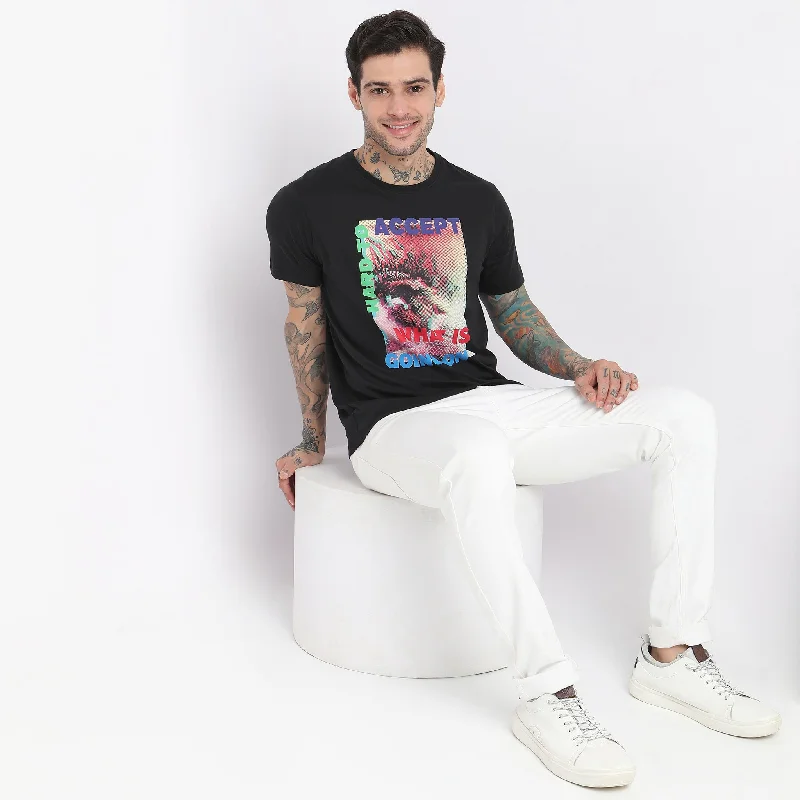 Weekend Offers That Delight Regular Fit Graphic T-Shirt