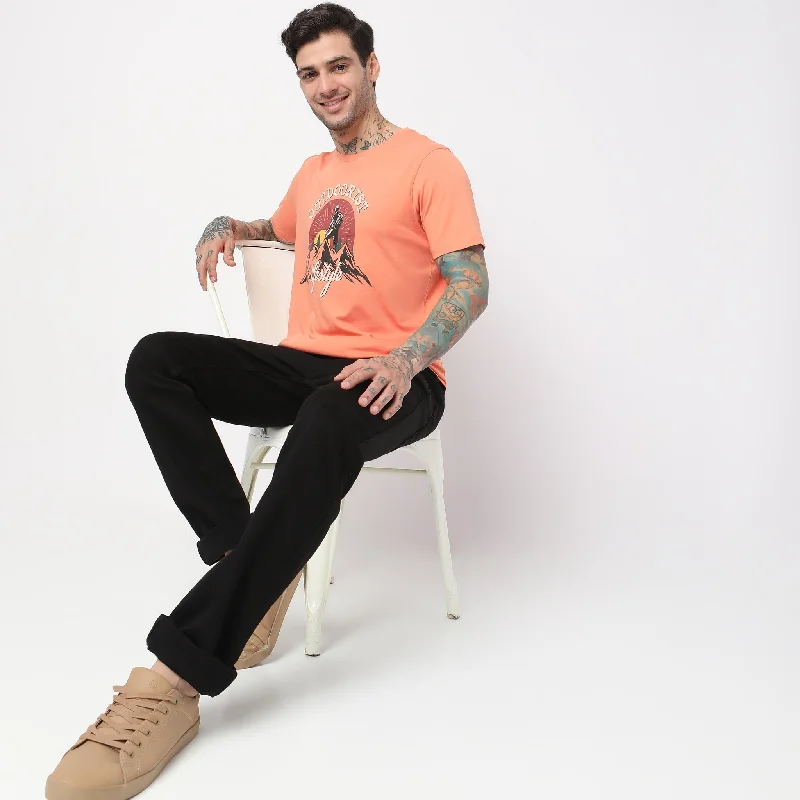 Weekend Discounts to Relish Regular Fit Graphic T-Shirt