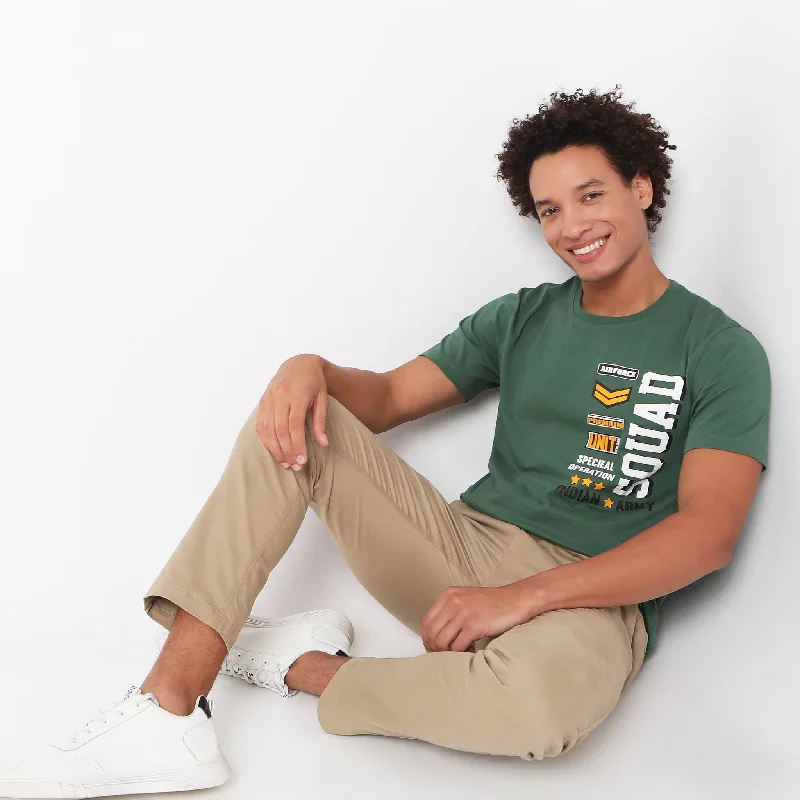Weekend Offers That Delight Regular Fit Graphic T-Shirt