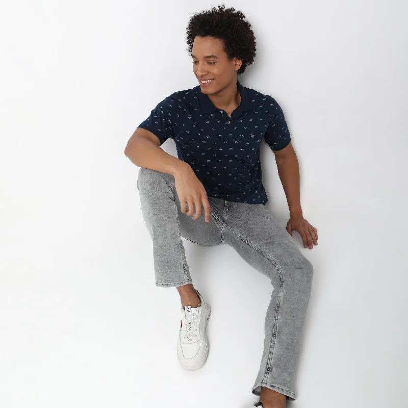 Markdown Sale Regular Fit Printed Polo T-Shirt