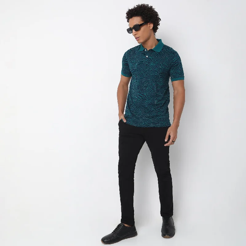 Super Sale Regular Fit Printed Polo T-Shirt