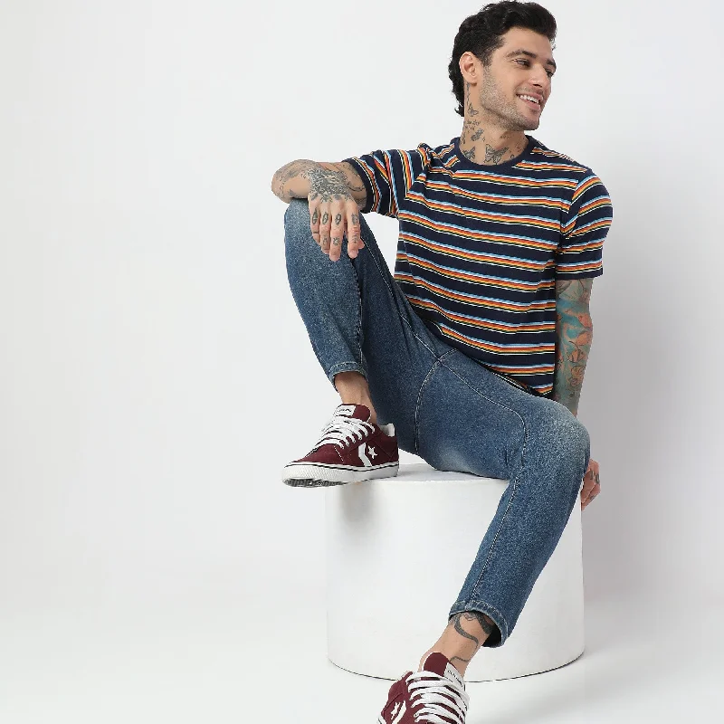 Weekend Savings Bonanza Regular Fit Striped T-Shirt