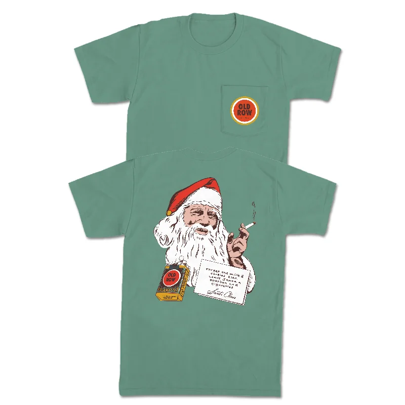 Weekend Deals That Sizzle Smoking Santa Pocket Tee
