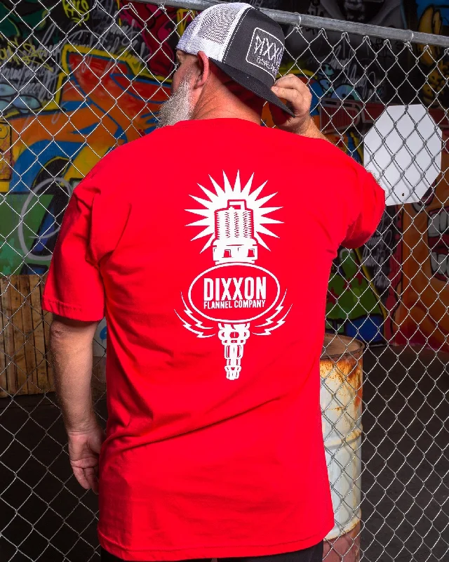 Extra Discount Spark Up T-Shirt - Red & White