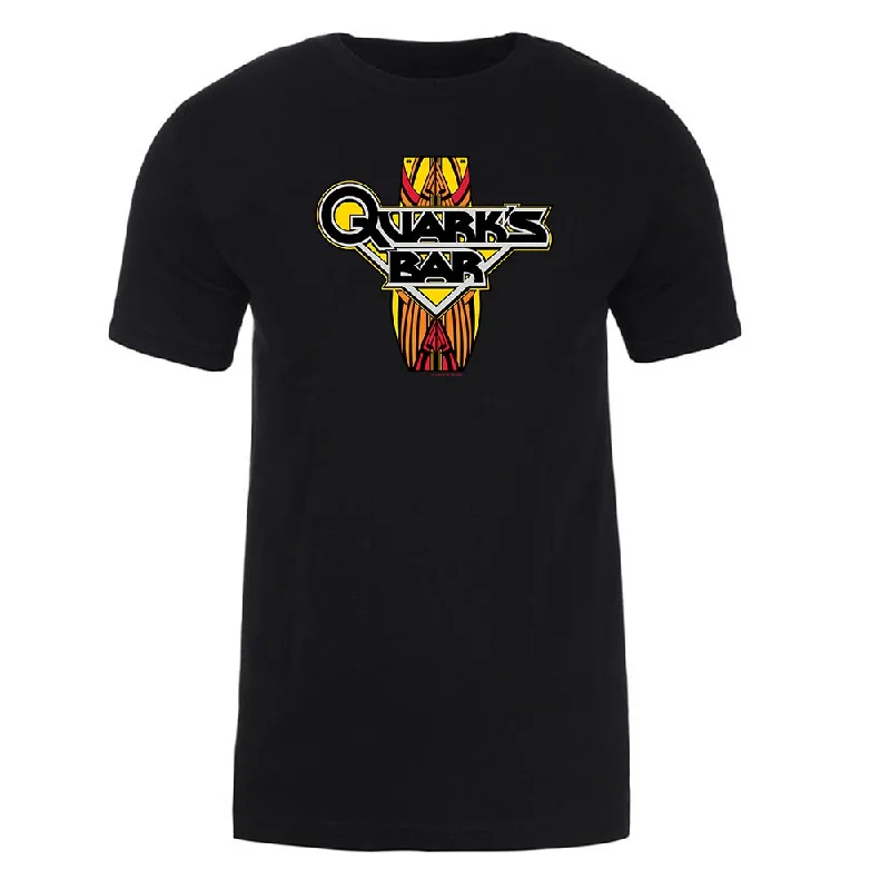 Price Rollback Star Trek: Deep Space Nine Quark's Bar Vintage Logo Black Adult Short Sleeve T-Shirt