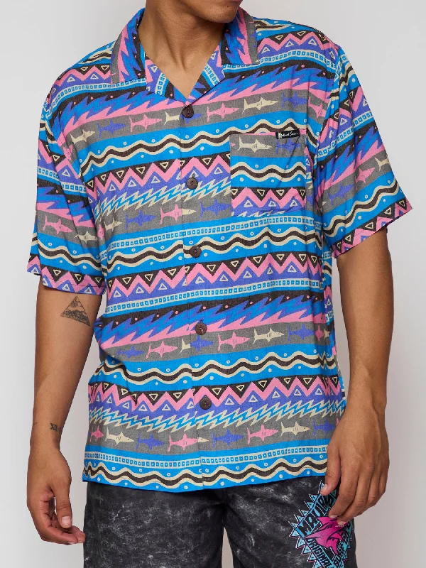 Pay Less Stoker Button Up Shirt in Blue