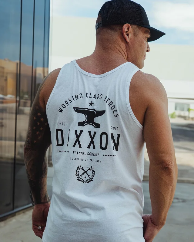 Instant Discount Black Tradition Badge Tank - White