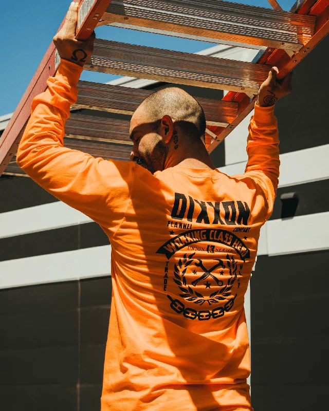 Midnight Sale Weld Hi Vis Long Sleeve T-Shirt - Safety Orange