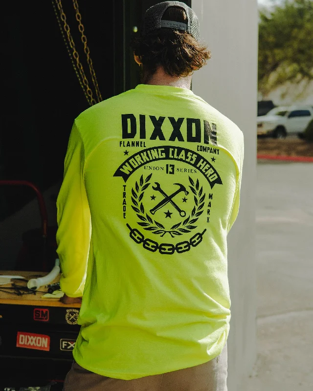 Weekend Bargains to Sizzle Weld Hi Vis Long Sleeve T-Shirt - Safety Yellow