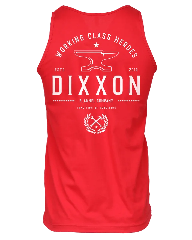 Special Discount White Tradition Badge Tank - Red