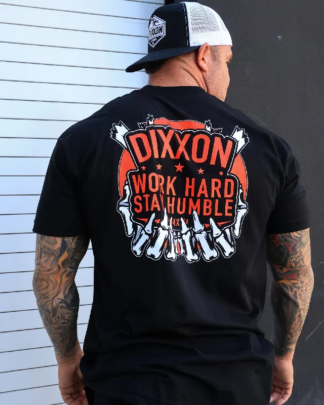 Exclusive Deal Work Hard T-Shirt - Black & Red
